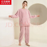 红豆居家睡衣女秋冬季法兰绒加绒加大加厚韩版法兰绒家居服套装可爱保暖 J1J732 蜜语粉732 170/92A 实拍图