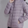 鸭鸭（YAYA）轻薄羽绒服女冬短款2025年秋冬新款高端时尚女款轻便韩版保暖外套 浅紫色【连帽款】 M 实拍图