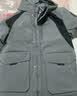 阿迪达斯25年冬款灰色派克羽绒服  商务通勤600蓬男士休闲羽绒连帽夹克 实拍图