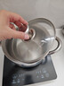 三四钢®不锈钢316L汤锅带蒸笼加厚蒸锅食品级炖汤煮粥双耳煲汤大肚锅 带蒸笼【适用2-4人】 22cm 3.5L 实拍图