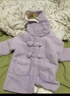 玛米玛卡（MOMOCO）儿童外套冬季女童大衣加绒甜美时尚爱心呢子大衣 紫色 90 实拍图