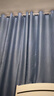 水星家纺免打孔窗帘遮光卧室全遮光布杆子全套飘窗遮阳帘3.6x2.7m蓝色 实拍图