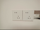 公牛（BULL）开关插座G57蝶翼超薄10A斜五孔大面板插座G57Z223A暮雪白暗装 实拍图