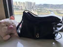 半坡饰族（bampo）中号绵绵包hobo托特包头层牛皮大容量单肩斜挎包软包元旦礼物 墨碳黑（中号升级拉链款） 实拍图