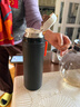 京东京造 保温杯 男士女户外大容量闷茶焖泡水杯子 316不锈钢黑色500ml 实拍图