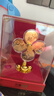 六福珠宝足金风生水起金风车元宝黄金摆件收藏工艺品开业  HNA10092 金重0.20克 实拍图
