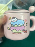 可爱fufu生日蛋糕马克杯带盖勺陶瓷杯送女生高颜值有意义生日礼物 【礼盒装】奶酪杯+盖+勺1个350ml 实拍图