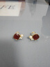 Amber Lollipop红玛瑙耳钉女士耳环耳饰轻奢高级感圣诞节元旦生日礼物送女友老婆 晒单实拍图