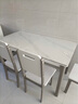 晨巢 餐桌 现代简约岩板餐桌家用餐桌椅组合长方形餐桌饭桌餐厅家具 1.3米亮光雪山白-灰白框架 一桌四椅-实木椅款 实拍图