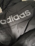 adidas 拒水暖「芯」科技长款保暖鸭绒连帽羽绒服男女阿迪达斯   黑色   L 实拍图
