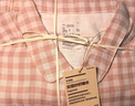 MUJI[自营限定款]女士无侧缝 双层纱织睡衣  软棉棉内衣 粉色格纹 XL 实拍图