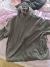 优衣库女装双面穿防风摇粒绒拉链连帽外套户外防水冬季新款479697 479697/59墨绿色 XL 实拍图