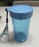 特百惠（Tupperware）雅致300ML塑料杯男女士学生儿童夏季水杯子户外便携口袋杯 水晶蓝 实拍图