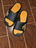 回力运动拖鞋男浴室内户外不易滑厚底凉拖鞋HL39391黑黄色41-42码 实拍图