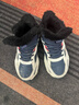 361°儿童棉鞋25冬男女童3-14岁加绒保暖革面户外运动鞋 蓝33 实拍图