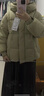 美力城泡芙短款连帽鹅绒服新款气质保暖加厚羽绒服外套豆绿色  S (155) 实拍图