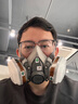 3M6200防毒面具口罩防尘防有毒气体防甲醛防有机蒸气等配6005滤毒盒 实拍图