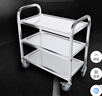 AEY 不锈钢移动送餐车三层餐边手推车 厨房置物架快餐酒楼服务车 实拍图