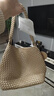 ECODAY编织托特包通勤包女包大容量单肩手提包送女朋友生日圣诞新年礼物 香槟色(大号) 实拍图