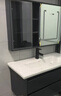 艺昕浴室柜陶瓷一体盆卫生间洗手盆洗脸盆柜组合智能镜套装洗漱洗手台 100CM轻奢灰智能款+全套配件 实拍图