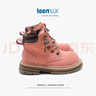 天美意（TEENMIX）童鞋儿童马丁靴女童2024新款春秋单靴男童大黄靴皮靴子中大童短靴 粉色 32 实拍图