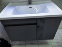 九牧（JOMOO） 浴室柜洗脸盆柜一体盆浴室柜陶瓷洗手盆卫浴洗漱台不含龙头A2715 智能款 双侧灯|除雾|时间数显 80cm 实拍图