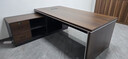 YOE.FTY老板办公桌高级感董事长大班台领导电脑桌单人工作台经理桌总裁桌 大叶胡桃+铁灰色（左副柜） 1.6*0.8米老板桌 实拍图