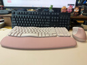 罗技（Logitech）Wave Combo 无线人体工学键鼠套装 垂直鼠标 无线蓝牙鼠标 办公键盘 无线键盘 蓝牙键盘 粉色 实拍图