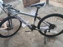 ICOLOUR山地自行车成人男单车减震越野变速公路赛车上班上学学生青少年女 至尊版-辐条轮【黑白色】 26寸21速【身高：160-180cm】 实拍图