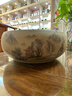 瓷牌茗粗陶特大号茶洗陶瓷青花瓷水洗碗杯笔洗玻璃茶杯碗水盂功夫茶具茶道配件栽种水植花盆果盆 粗陶山清水秀茶洗-中号（8英寸） 实拍图