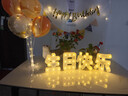 蒂诗卡 生日装饰布置桌飘气球支架男女孩宝宝周岁女友背景装扮聚会场景 生日快乐LED灯灯光挂旗套装 实拍图