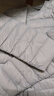 鸭鸭（YAYA）佟丽娅同款轻薄羽绒服女新款冬季短款圆领内胆修身时尚薄外套男 浅灰色【女款无领】 L 【建议100-115斤】 实拍图