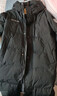 雪中飞秋冬东方简奢风时尚休闲舒适廓形男士“H”版型印花立领连帽羽绒 黑色|8056 【品质高充绒】 3XL 190/108A 实拍图