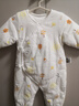 童泰新生婴儿衣服连体衣夹棉秋冬季0-6月初生宝宝纯棉加厚哈衣爬服 黄色暖阳 59cm (建议1-3个月身高55-60cm) 实拍图