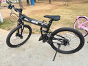 EROADE伊诺德折叠山地自行车男成人青少年学生超轻便携铝合金越野变速车 黑色【宙马X1】全铝合金-碟刹 24寸-适合身高150-170cm 24速 实拍图