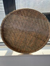 极景手工竹编竹制品农家圆形簸箕无孔竹筛子竹匾托盘绘画装饰筐52cm 实拍图
