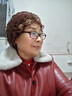 帽子女美人纱老人帽中老年遮白发帽头饰假发包头帽防尘蕾丝花朵帽 加绒深咖色 实拍图
