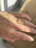 中国黄金（CHINA GOLD）小方糖黄金戒指女可调节足金指环金手饰结婚新年节礼物送老婆女友 小方糖戒指【白】约1.4g 实拍图