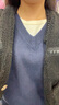 三彩2025冬季新款假两件针织衫长袖简约套头衫上衣宽松F 藏青色 S 155/80A 实拍图