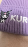 Hello Kitty儿童帽子男女童冬季加厚护耳帽百搭网红针织帽 ZM7014紫色  实拍图