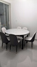 晨巢 岩板餐桌 实木餐桌椅组合现代简约可伸缩折叠吃饭桌子餐厅家具 黑白框架亮光雪山白-111皮椅 1.35米一桌六椅-12MM岩板厚度 实拍图