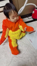 心楠婴儿爬爬服春秋冬防宝宝脏爬行服衣罩衣长袖爬行服户外拖地板连体 桔色 80码【加绒款】A类 建议0-1岁 实拍图