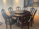 一具一家美式实木圆桌餐桌全实木1.3m复古1米5圆形餐桌餐厅家用餐桌椅组合 1.5m全实木圆桌+D618软包餐椅6把 实拍图