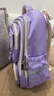 七星狐书包小学生女生男孩1-3年级轻便减负初中生幼儿园双肩包儿童书包 大号浅紫【补习袋+文具盒+尺子】 适用1-6年级 实拍图