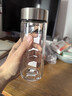 希诺玻璃杯单层加厚大容量家用办公泡茶杯子男车载水杯XN-6016L 400mL 实拍图