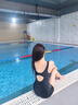 361°游泳衣女连体平角修身新款运动训练保守女士泳装泡温泉泳装连体衣 黑拼花【25年新款专业竞技】 XL 建议身高160-170cm/体重105-115斤 实拍图