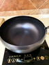 京严正宗古法大肚铁锅家用炒锅无涂层不粘炒菜锅电磁炉燃气通用已开锅 【三次开锅发货】适用3-8人 28cm 【山东老字号铁锅技术｜百年传承】 实拍图