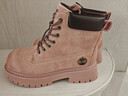 骆驼（CAMEL）【山越】工装靴女新潮厚底马丁靴 L25W076018R 粉色(反绒毛里) 37 实拍图