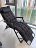 午憩宝折叠床单人午休床躺椅午睡椅办公室懒人靠背折叠椅休闲靠椅陪护床 【超柔珍珠椅垫】加宽加粗-墨黑 实拍图