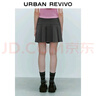 UR2025秋季新款女装休闲减龄学院风百褶A字半裙UYY550014 深灰 (无内衬) S 实拍图